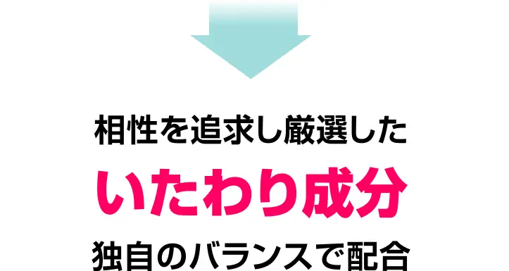 サポート成分 P-コンドロイチンと有機イオウMSMを独自バランスで配合