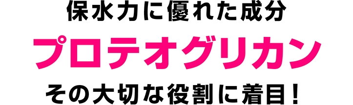 保水性に優れた軟骨成分 プロテオグリカン その大切な役割に注目!